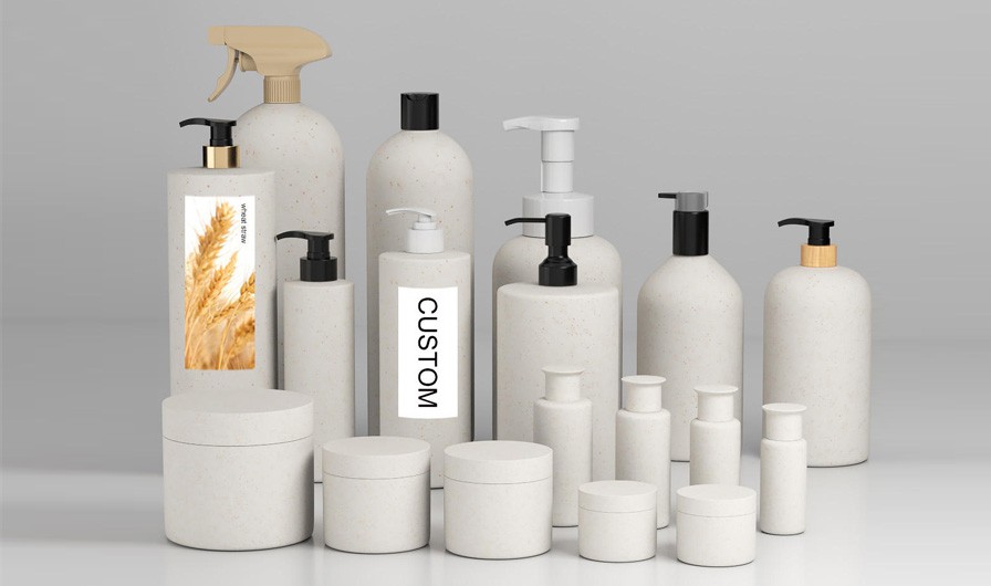 Wheat straw packaging containers